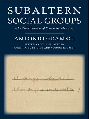 cover image of Subaltern Social Groups